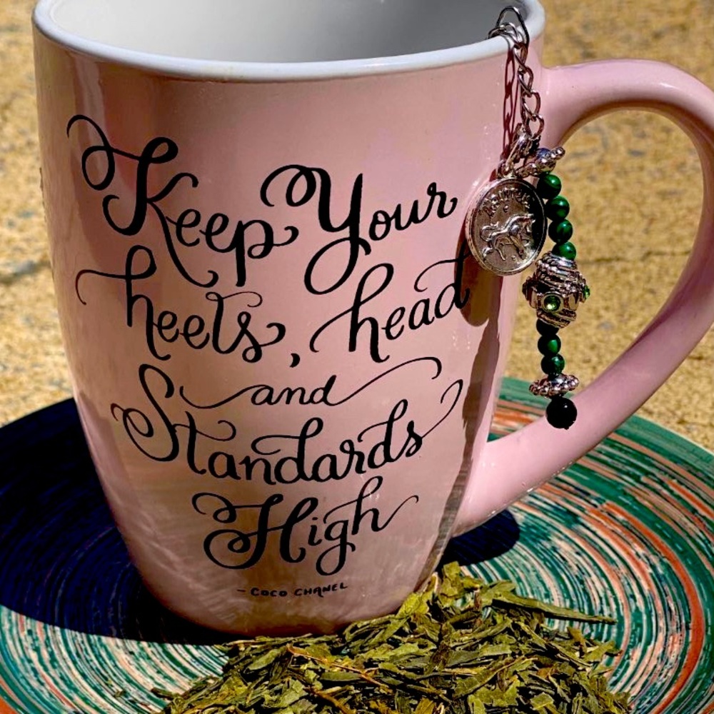 Taurus ♉️ Malachite Jewel Beads Custom Loose Leaf Mesh Tea Ball Infuser